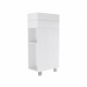 Тумба с раковиной MIXLINE Мини 40 L полки слева, напольная белая с раковиной Sky 40