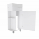 Тумба с раковиной MIXLINE Мини 40 L полки слева, напольная белая с раковиной Sky 40