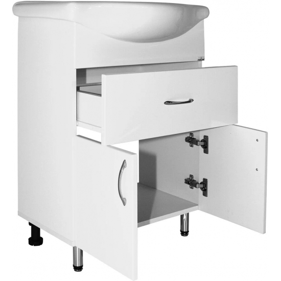Tумба с раковиной MIXLINE Мистраль 60 напольная, с раковиной Арго 60 
