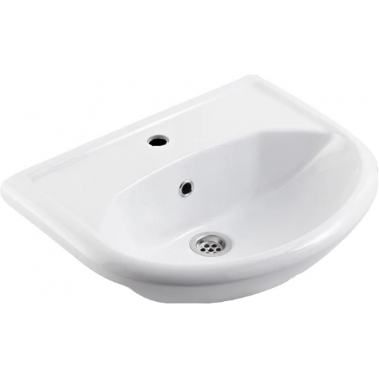 Тумба с раковиной MIXLINE Посейдон 55 напольная голубая / белая с раковиной Уют 55