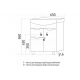 Tумба с раковиной MIXLINE Прометей 65 напольная, под раковину Best 65