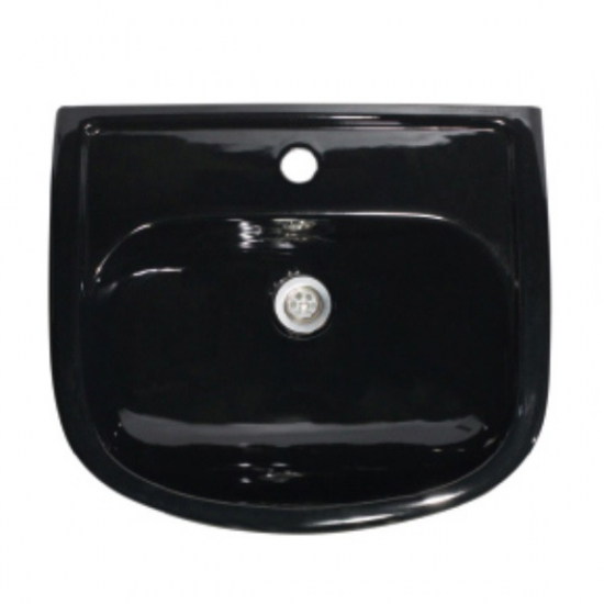 Тумба с раковиной MIXLINE Радуга 52 напольная белая / черная, с раковиной Альфана 52