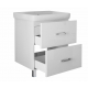 Тумба с раковиной MIXLINE Стив 60 напольная белая, 2 ящика с раковиной Fest 60
