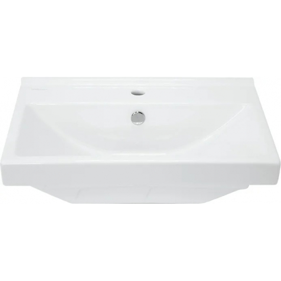 Тумба с раковиной MIXLINE Стив 60 напольная белая, 2 ящика с раковиной Fest 60