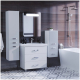 Тумба с раковиной MIXLINE Стив 80 напольная белая, 3 ящика с раковиной Fest 80