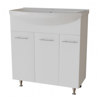 Тумба с раковиной MIXLINE Вега 75 напольная, с раковиной Best 75