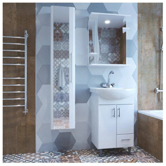 Тумба с раковиной MIXLINE Веста 52 напольная, с раковиной Альфана 52