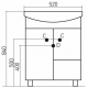 Тумба с раковиной MIXLINE Веста 52 напольная, с раковиной Альфана 52