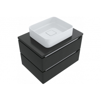 Тумба с раковиной MIXLINE Виктория-70 подвесная, софт графит матовая