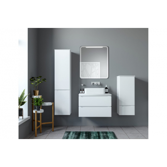 Тумба с раковиной MIXLINE Виктория-90 подвесная, софт белый