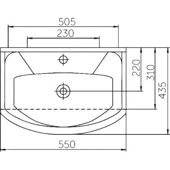 Тумба с раковиной MIXLINE Вилена 55 напольная, с раковиной Элеганс 55