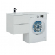 Тумба с раковиной на стиральную машину AQUANET Алвита 120 L 2 ящика подвесная, белая