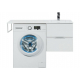 Тумба с раковиной на стиральную машину AQUANET Алвита 120 R 2 ящика подвесная, белая