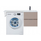 Тумба с раковиной на стиральную машину AQUANET Алвита 120 R 2 ящика подвесная, капучино