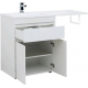 Тумба с раковиной на стиральную машину AQUANET Токио 130 L 1 ящик / 2 двери напольная, белая