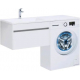 Тумба с раковиной на стиральную машину AQUANET Токио 130 L 1 ящик, подвесная, белая