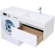 Тумба с раковиной на стиральную машину AQUANET Токио 130 R 1 ящик, подвесная, белая