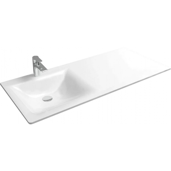 Тумба с раковиной на стиральную машину AQWELLA Forma 2 ящика L слева