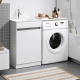 Тумба с раковиной на стиральную машину AQWELLA Forma с бельевой корзиной слева