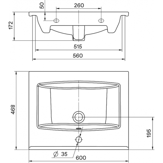 Тумба с раковиной ONIKA Айленд 60.13