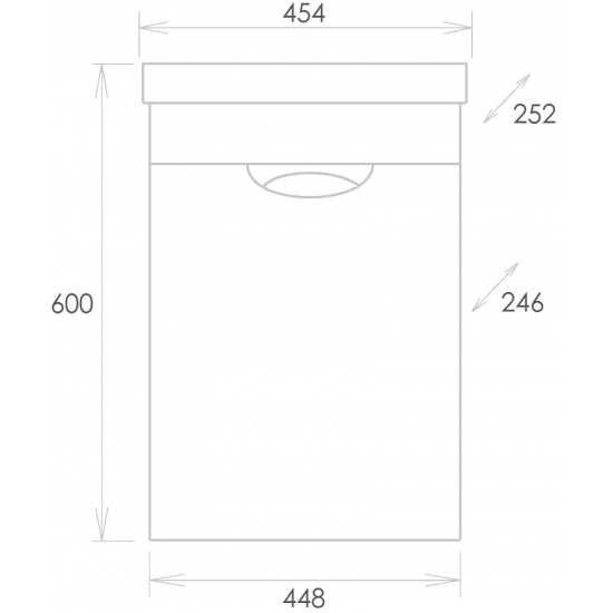 Тумба с раковиной ONIKA Комо 45.01