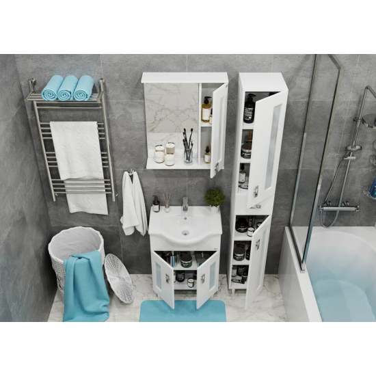 Тумба с раковиной ONIKA Кристалл 60.18 белая