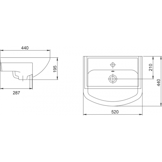 Тумба с раковиной ONIKA Крит  52.10 белая, напольная