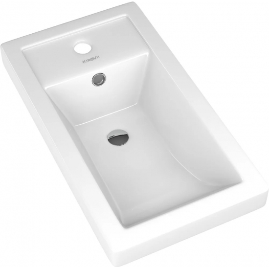 Тумба с раковиной ONIKA Милтон 45 подвесная, серая, дуб сонома