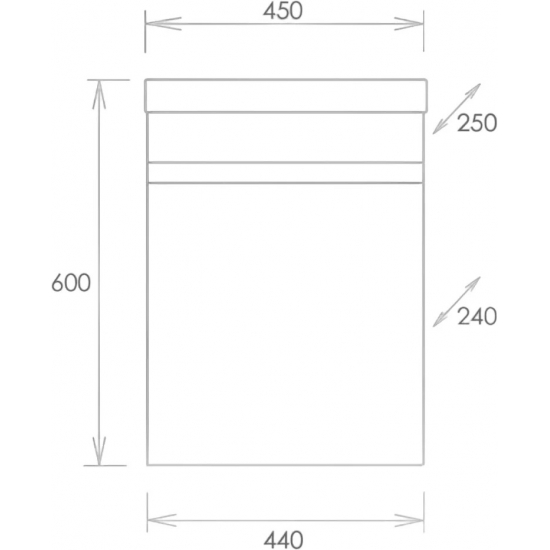 Тумба с раковиной ONIKA Милтон 45 подвесная, серая, дуб сонома