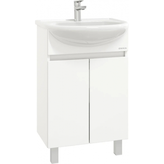 Тумба с раковиной ONIKA Милтон 55 напольная, белая