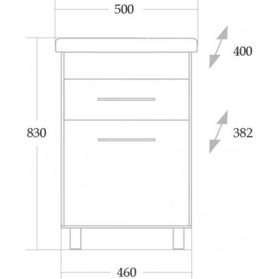 Тумба с раковиной ONIKA Натали 50.12