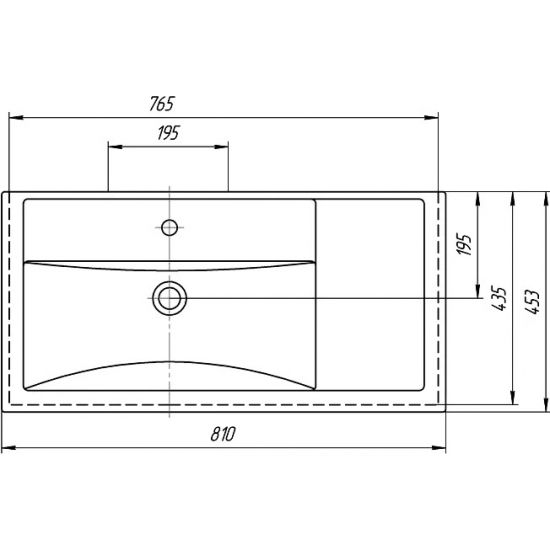 Тумба с раковиной ONIKA Тимбер 80.10 R, белая, дуб сонома