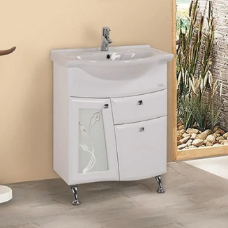 Тумба с раковиной ONIKA Валенсия 65 напольная, с раковиной Байкал 65