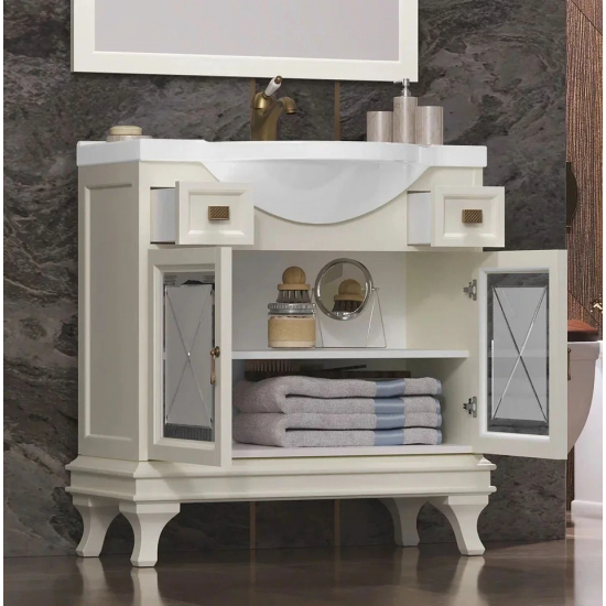 Тумба с раковиной OPADIRIS Борджи 85 слоновая кость