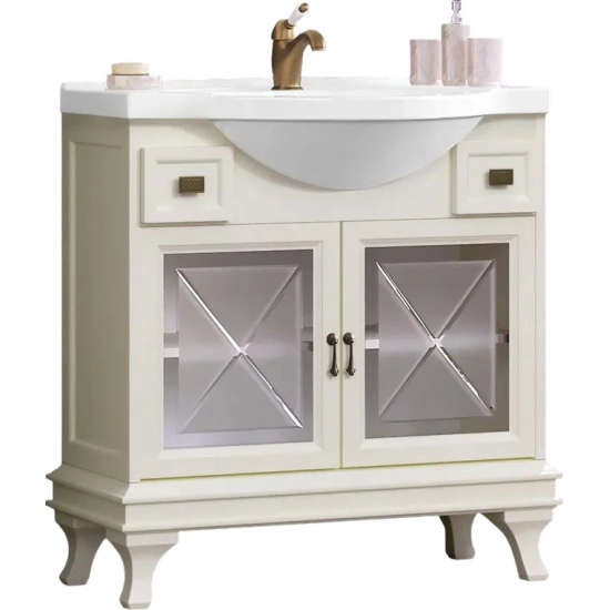 Тумба с раковиной OPADIRIS Борджи 85 слоновая кость