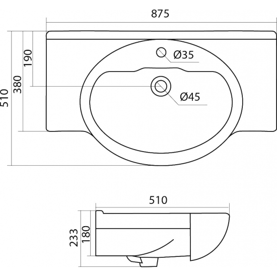 Тумба с раковиной OPADIRIS Борджи 85 светлый орех