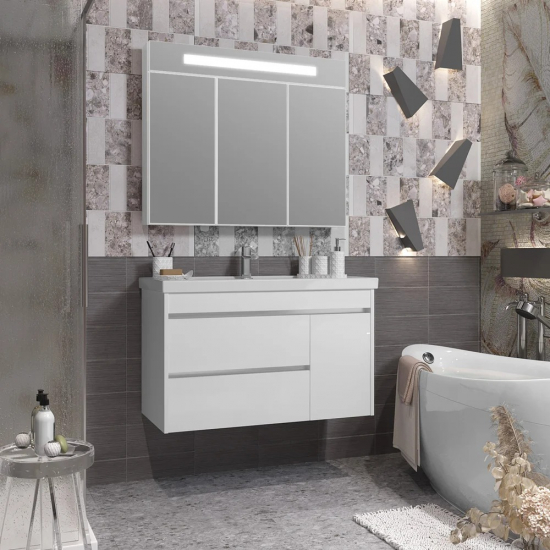 Тумба с раковиной OPADIRIS Фреш 100 белая