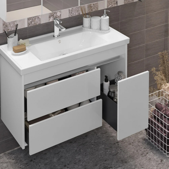 Тумба с раковиной OPADIRIS Фреш 100 белая