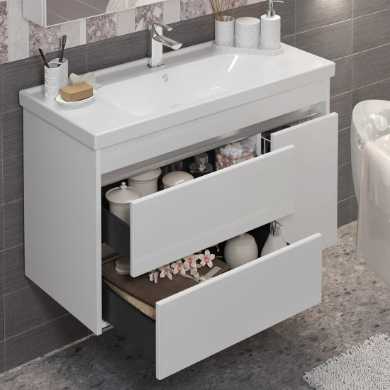 Тумба с раковиной OPADIRIS Фреш 100 белая