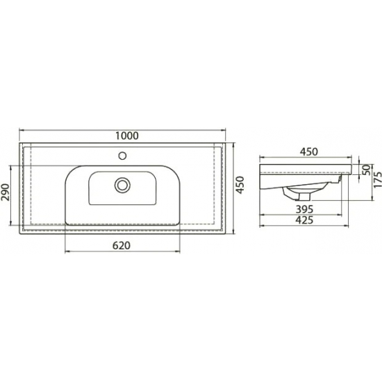 Тумба с раковиной OPADIRIS Фреш 100 белая