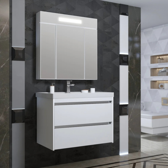 Тумба с раковиной OPADIRIS Фреш 80 белая, вар.2