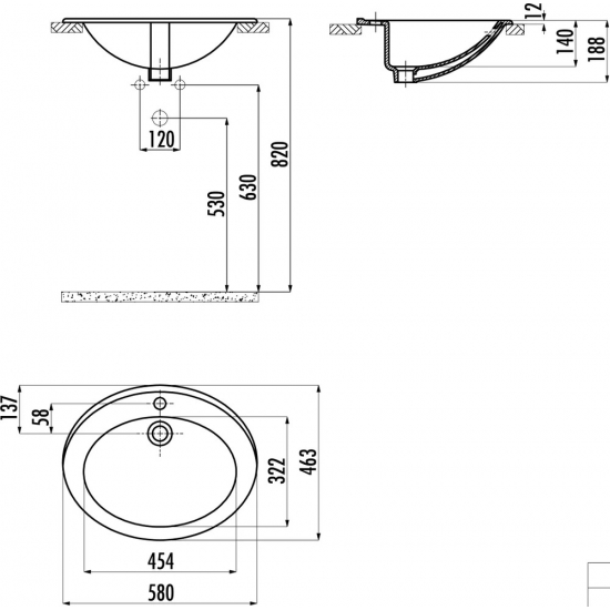 Тумба с раковиной OPADIRIS Лаура 100 белая с патиной