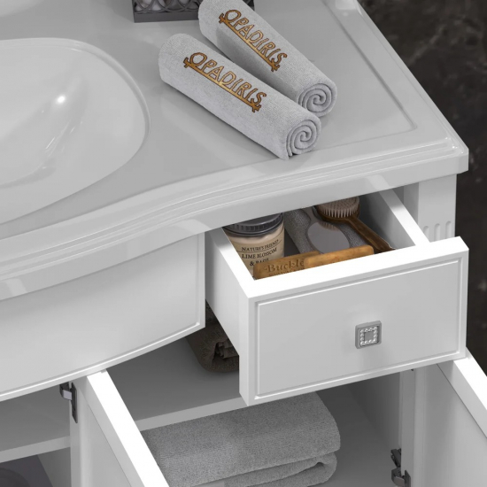 Тумба с раковиной OPADIRIS Лаура 120 белая матовая