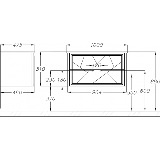 Тумба с раковиной OPADIRIS Луиджи 100 белая