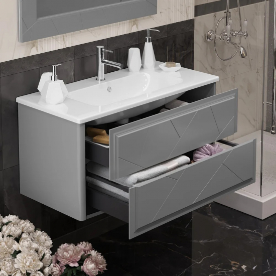 Тумба с раковиной OPADIRIS Луиджи 100 серая