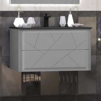 Тумба с раковиной OPADIRIS Луиджи 90 серая матовая