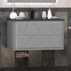 Тумба с раковиной OPADIRIS Луиджи 90 серая матовая