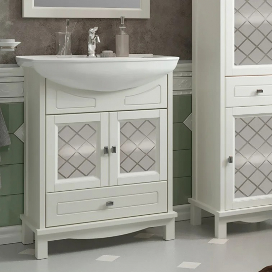 Тумба с раковиной OPADIRIS Омега 65 cлоновая кость