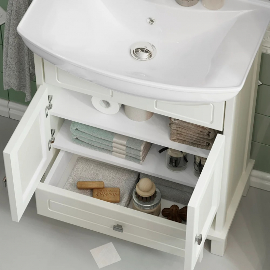 Тумба с раковиной OPADIRIS Омега 75 cлоновая кость