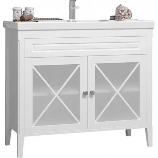 Тумба с раковиной OPADIRIS Палермо 100 белая матовая